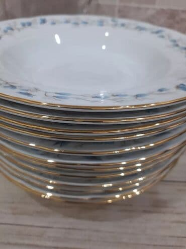 qab qacaq ikinci el: Boşqablar, 6 ədədli dəst, rəng - Ağ, Farfor, Çexiya — 3