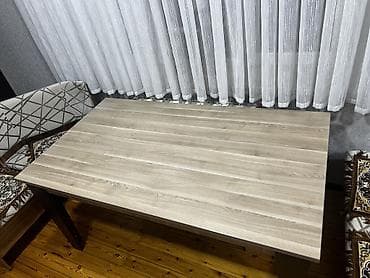 Qonaq masası, İşlənmiş, Açılmayan, Taxta, Dördbucaq masa