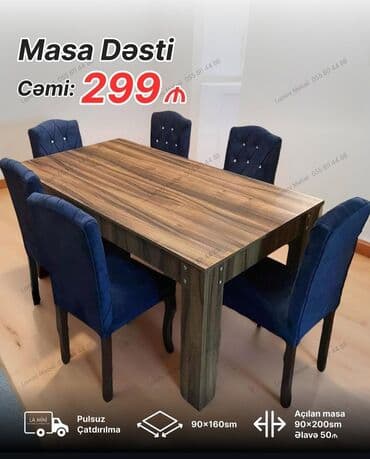 стол из массива дерева: Для гостиной, Новый, Нераскладной, Прямоугольный стол, 6 стульев — 4