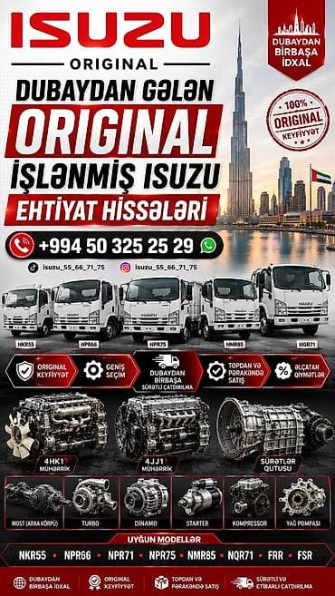 Dubaydan birbaşa idxal olunmuş orijinal işlənmiş Isuzu ehtiyat lalafo.az -da Dubaydan birbaşa idxal olunmuş orijinal işlənmiş Isuzu ehtiyat
