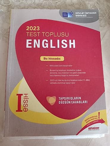 İngilis dili Testlər 11-ci sinif, DİM, 1-ci hissə, 2023 il