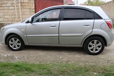 15 disklər: Kia Rio hatchback – gümüşü rəngdə, 5 qapılı şəhər avtomobili. Xarici — 3