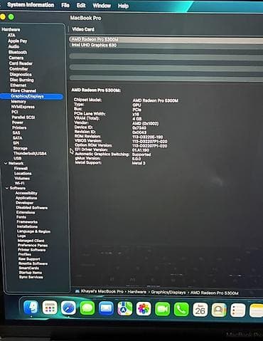 Macbook Pro 16inch 16gb ram 512gb SSD 2019 (Gray) 1) Ekranin arxa — 6