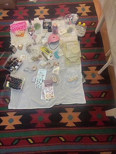 Az işlənib 3-4dəfə Rezin əl işləri və dırnaq dizaynı üçün tam dəst -