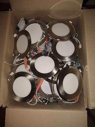 spotlar bakida: Dairəvi LED tavan spotları – daxili tavana quraşdırılan model - — 2