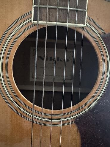 gitara simleri: Akustik Gitara Nikko Cox yaxsi vezyetdedir, ses keyfiyyeti yuksekdir — 3