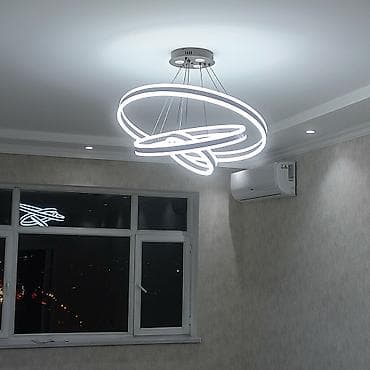 led tablolar: Led Çılçıraq, 4 və daha çox lampa, Metal — 3