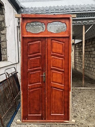 taxta lustur: İkiyarpaqlı taxta giriş qapısı - Material: təbii ağac - Rəng — 5