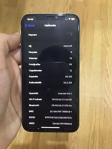 ayfon 4es: IPhone X, 64 GB, Ağ, Face ID — 6