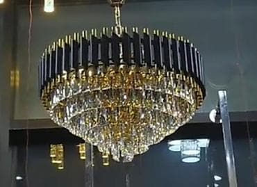 Çılçıraq, 10 və daha çox lampa, Xrustal