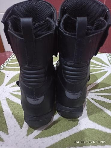 İXSmotosiklet çəkmələri - Material: qara dəri üst, aşınma zonalarında — 3