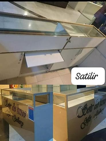 Şüşə vitrinli satış stendi – butik və aksesuar mağazaları üçün - Ön