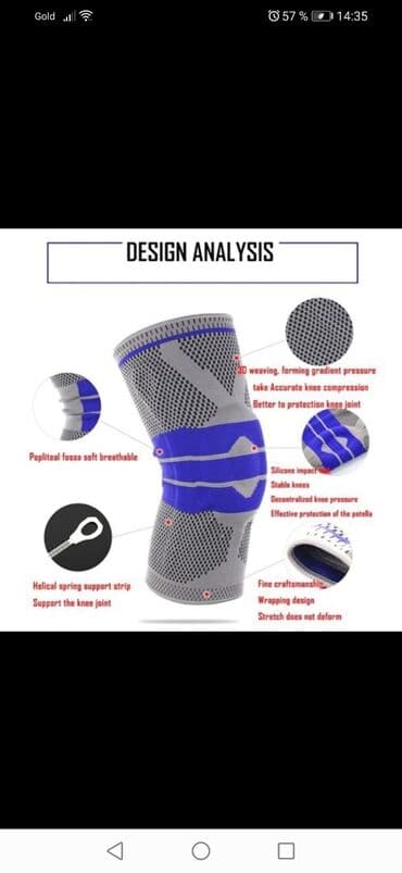 grija uchun karset: Dizlik. Silokon fiksator ilə. Спортивные наколенники, силиконовый — 3