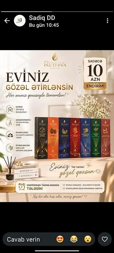 Reyhan Perfume – Qamış diffuzor ev ətirləri Evinizi zövqlə — 1