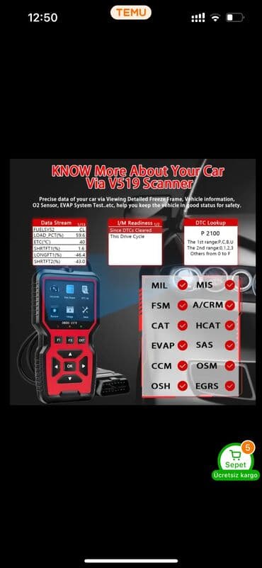 m50 ucuz: Avtomobil üçün diaqnostika cihazı özünüz vaxtı vaxtında avtomobilinize — 14