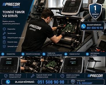 Trenajor zallarının yığılması, aylıq servis xidməti, yerində — 1