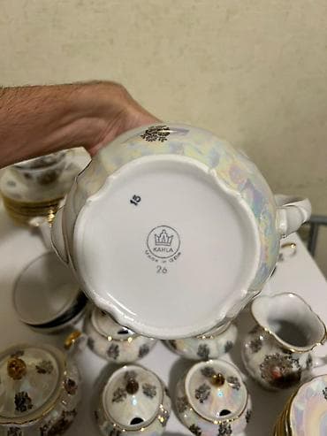 versace servis: Nahar dəsti, rəng - Qızılı, Farfor, Almaniya — 4