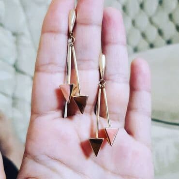 sirqalar qizil: Sırğa, Sarı qızıl, 585 Əyar, 442 g — 2