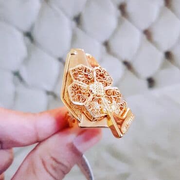 qaş sabitləyici: Toy, Üzük, Sarı qızıl, 750 Əyar, Qaşsız — 5