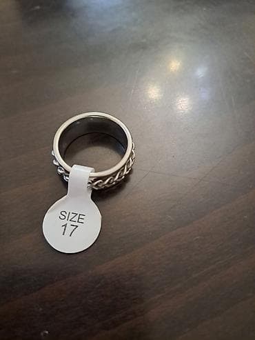 Paslanmayan poladdan uniseks üzük – zəncir detallı model. Нержавеющая — 1