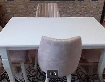 ikinci el metbext: Mətbəx üçün, İşlənmiş, Kvadrat masa, 2 stul — 1