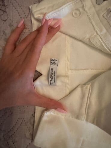 kişilər üçün trikotaj şortlar: Şort, Stradivarius, XS (EU 34), rəng - Ağ — 3