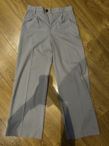 Boz rəngli klassik kişi şalvarı.Endirim ederem. - Model: Klassik düz