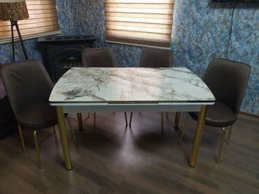 yigilib acilan stollar: Mətbəx üçün, Yeni, Açılan, Dördbucaq masa, 4 stul — 8