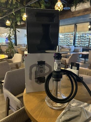 Qəlyan, vayp və aksesuarları: Məhsul: BANG nargilə seti (kompakt stolüstü model) Xüsusiyyətlər: - — 2