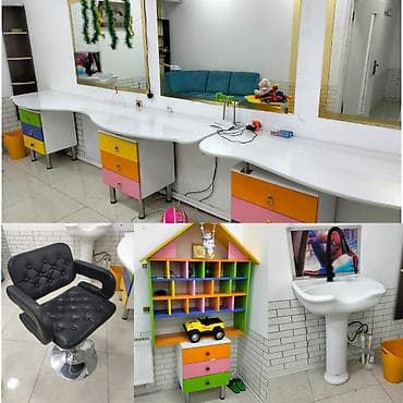 Uşaq bərbəri üçün mebel dəsti satılır. Mebel 4 metrdir.Kiçik şkaf və