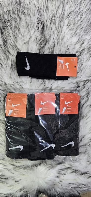 termo corab: Paçkası 9 manat Nike uzun idman corabları – klassik Swoosh loqolu — 1