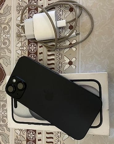 IPhone 15, 128 GB, Midnight, Simsiz şarj, Face ID, Sənədlərlə — 3