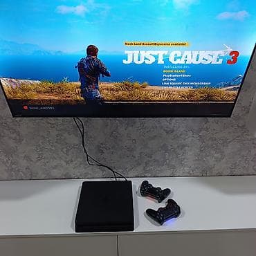 playsta: PS4 slim 500gb zavod plombu üzərində, 2 pult +20 oyun (akaunt və — 8