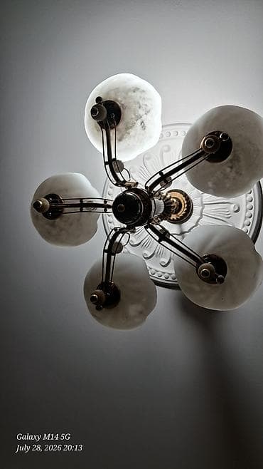 zal ucun lusturlar: Çılçıraq, 6 lampa, Şüşə — 2