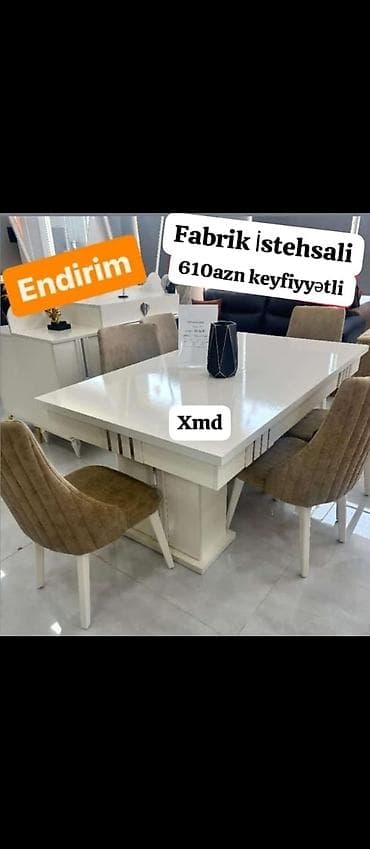 duz otagi bakida: Qonaq otağı üçün, Yeni, 6 stul — 1