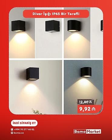 Divar İşığı – IP65, bir tərəfli işıqlandırma - Model: divar tipli LED