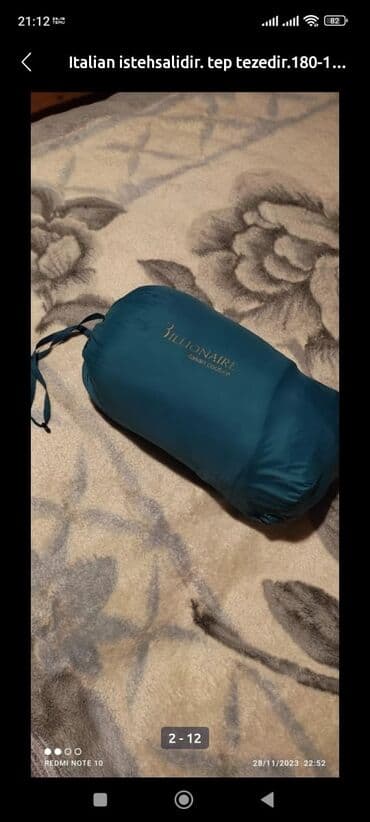 uzun kurtqa: Göylə mavi rənglərinin qarışığı çalarlı, uzun qollu unisex puffer — 3