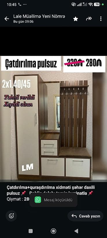 divar kitab refleri: *Çatdırılma+quraşdırılma xidməti şəhər daxili pulsuz* 📌 *Dəhliz — 1