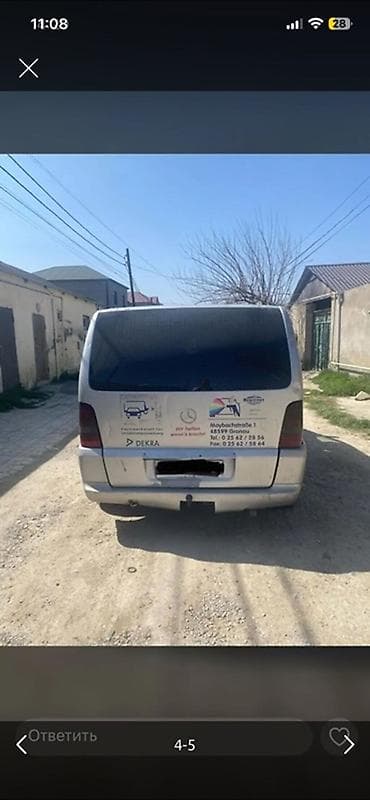 dizel qazel satilir: Mercedes-Benz Vito (TDI CDI) mikroavtobus - Gümüş rəng, şüşələr — 4