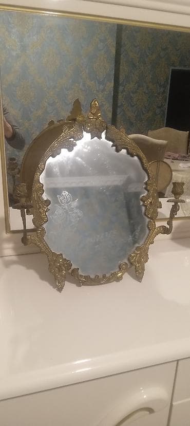 ev güzgüleri: Güzgü Masaüstü, Oval, Dekorativ, Şamdanla — 2