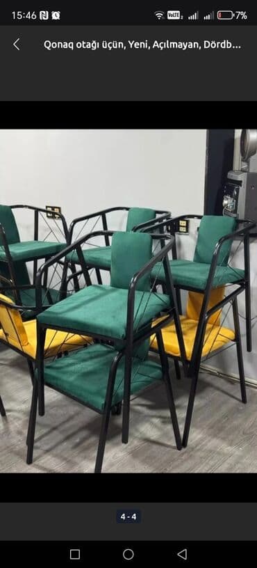 yedizdirmək üçün yelləncək oturacaqlar: Mətbəx üçün, Qatlanmayan, Stul — 5