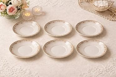 hacar nabor: Nəlbəkilər, 6 ədədli dəst, rəng - Ağ, Farfor, Türkiyə — 1