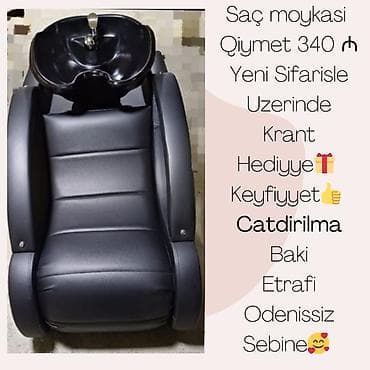 tibbi alətlərin satışı: Saç moykası – salonlar üçün rahat və funksional model. • Qara rəngli — 1