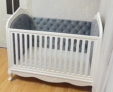 beşiy: Oğlan və qız üçün, İşlənmiş, Dördbucaq, Beşik, Dəstsiz, Matras ilə, Yellənmə mexanizmsiz — 2