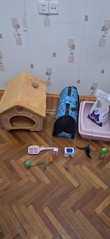 ov it: Pişik üçün tam dəst - Yumşaq, dam formalı pişik evi – isti, rahat və — 7