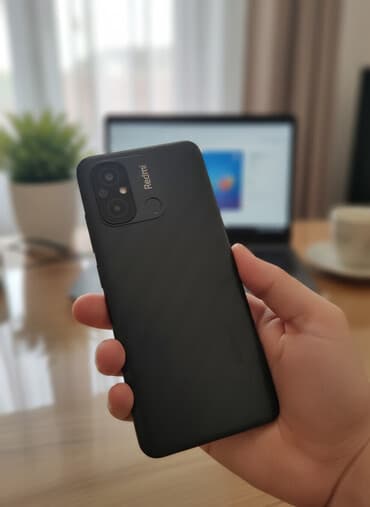 ikinci el telefon ayfon 7: Redmi 12C, 128 GB, Barmaq izi, İki sim kartlı — 1