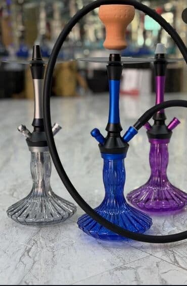 monika berde: Mini nərgilə seti - Rənglər: mavi, bənövşəyi və boz (şəffaf). - Şüşə — 1