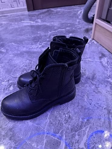 botinkalar 39: GREYDER qara dəri unisex qış botları - Material: təbii dəri üst — 4