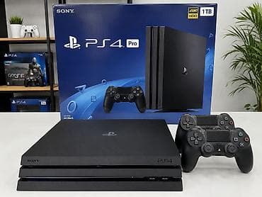manitor hdmi: Sony PlayStation 4 Pro – 1TB (Jet Black) Butun mehsullar qutuda — 2