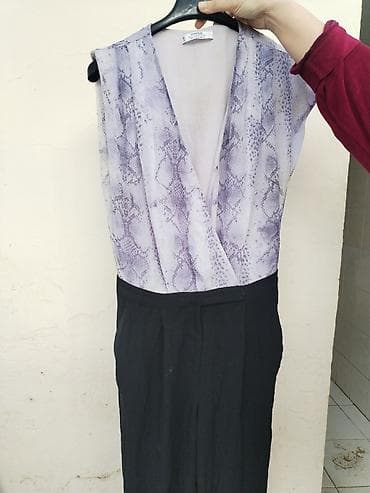 синие мужские джемперы: Комбинезон, Mango, S, цвет - Фиолетовый — 2